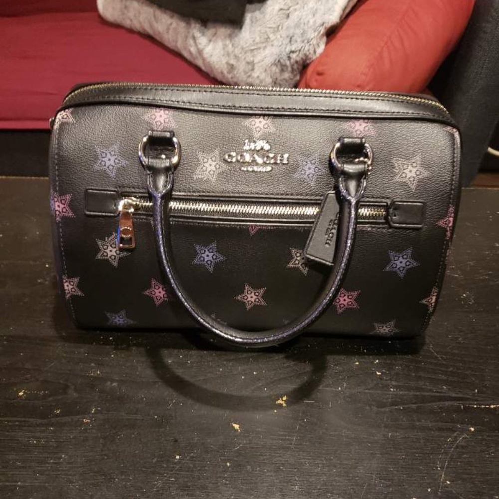 Coach Rowan Satchel in Dot Stars Print